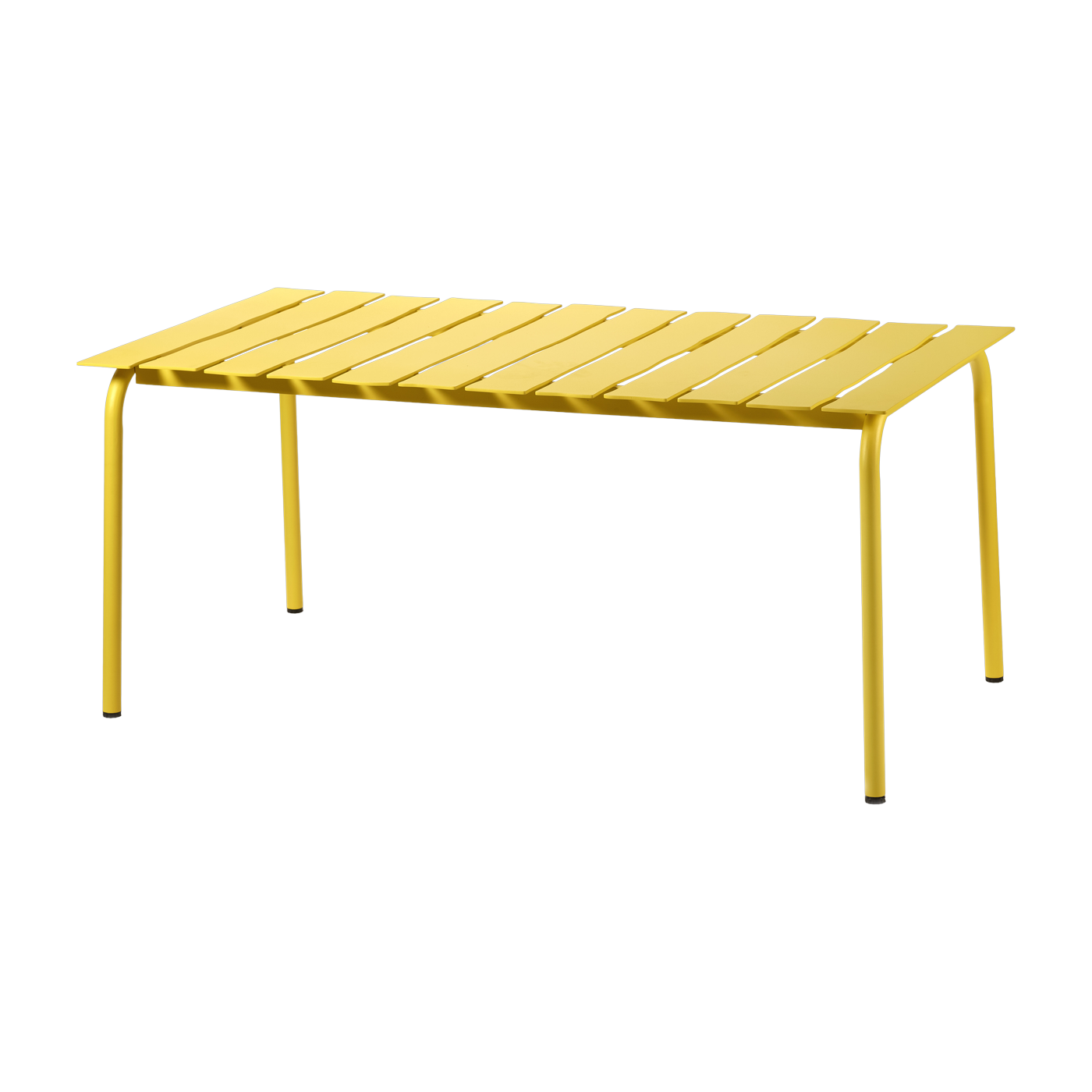 Tavolo da pranzo rettangolare in metallo per esterni 170x90x74cm - giallo valerie_objects