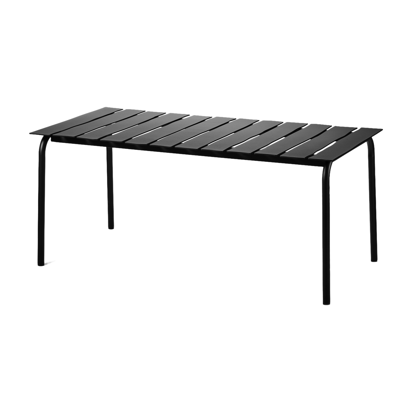 Rectangular outdoor dining table in black metal 170x90x74cm - valerie_objects