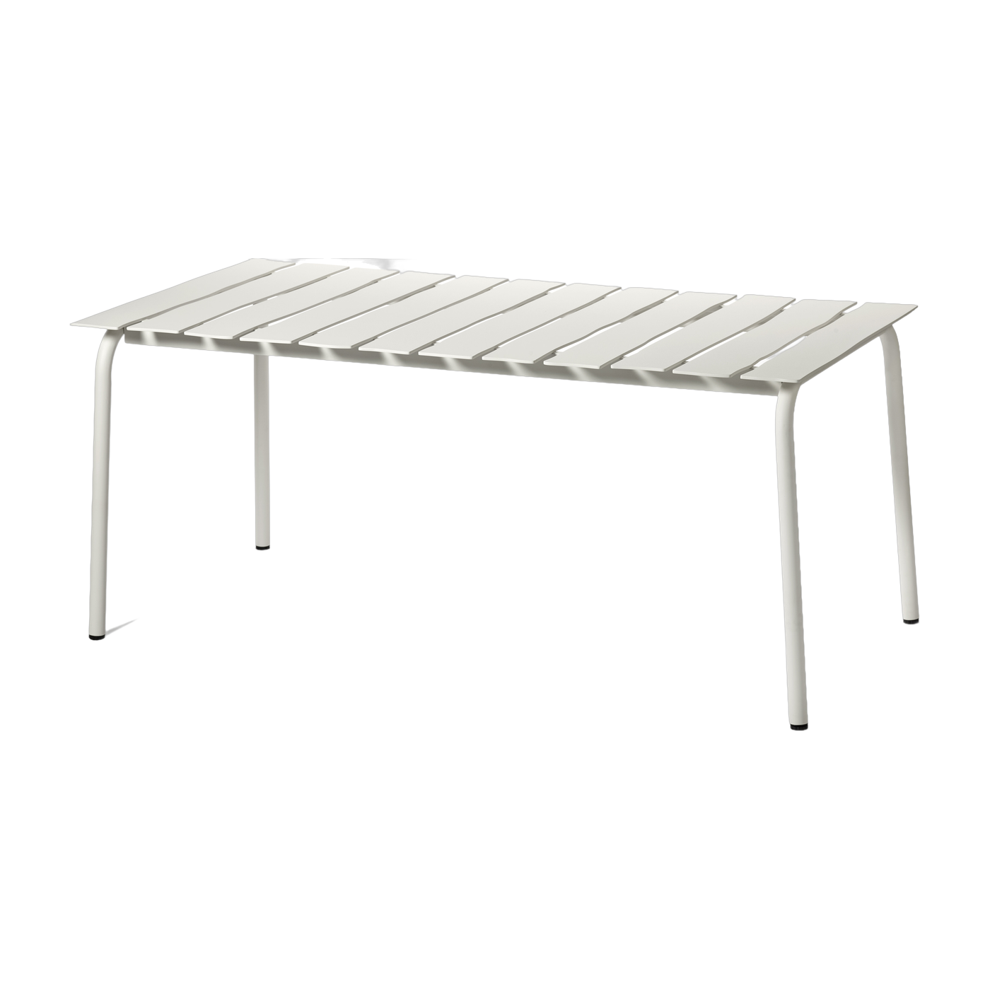 Rectangular metal outdoor dining table off-white 170x90x74cm - valerie_objects