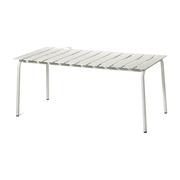 Rectangular metal outdoor dining table off-white 170x90x74cm - valerie_objects