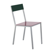 Sedia bordeaux e verde in metallo 52x39x80cm - valerie_objects
