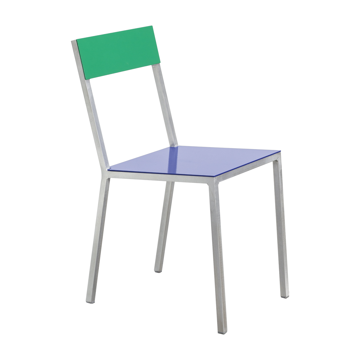 Stuhl aus Metall blau und grün 52x39x80cm -. valerie_objects
