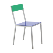 Chaise en métal bleu et vert 52x39x80cm - valerie_objects