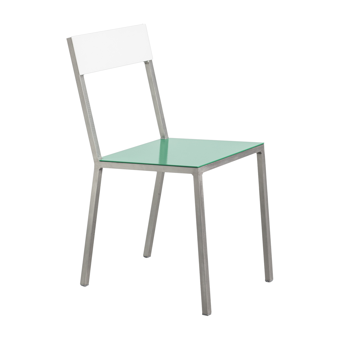 Silla de metal verde y blanco 52x39x80cm - valerie_objects