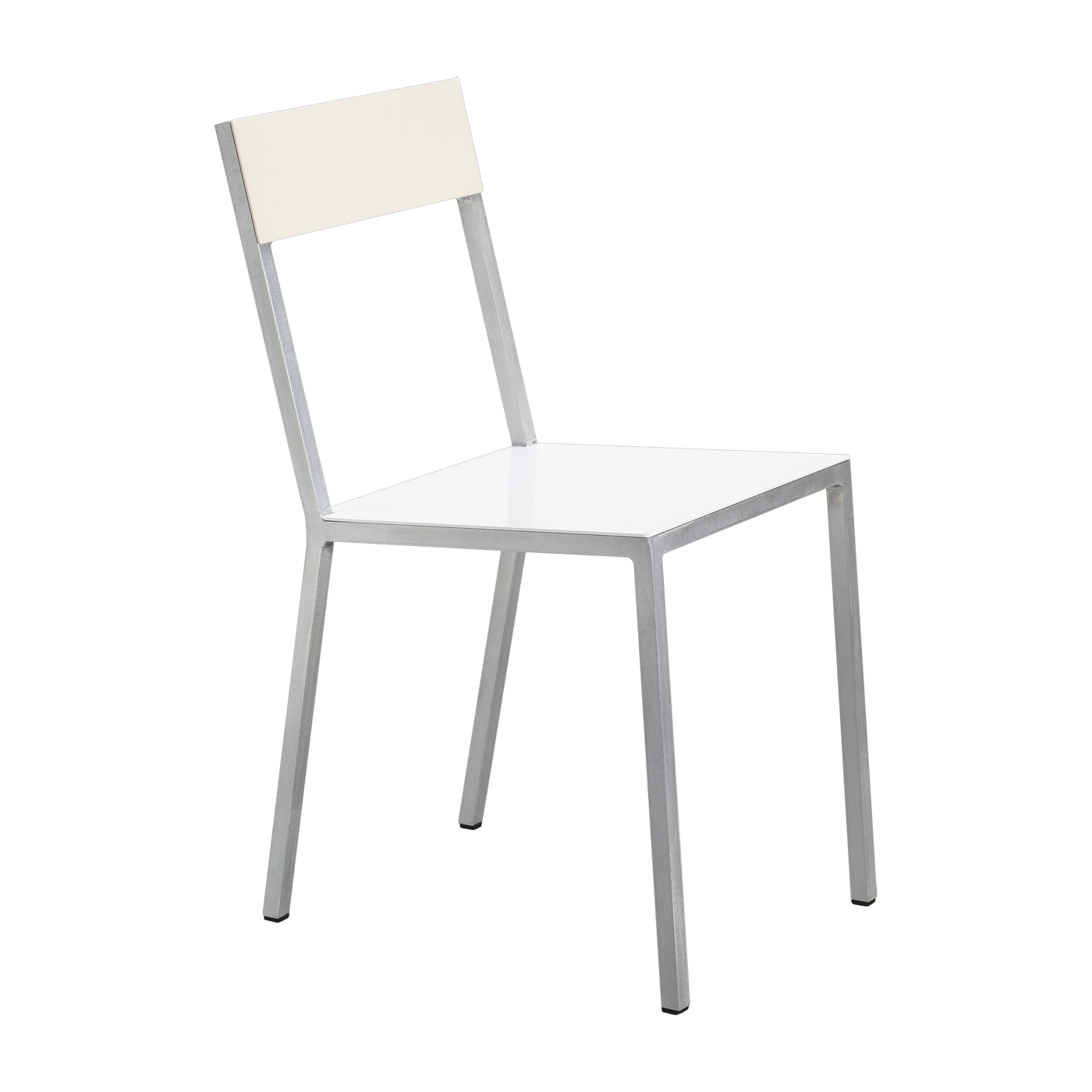 White and ivory metal chair 52x39x80cm - valerie_objects