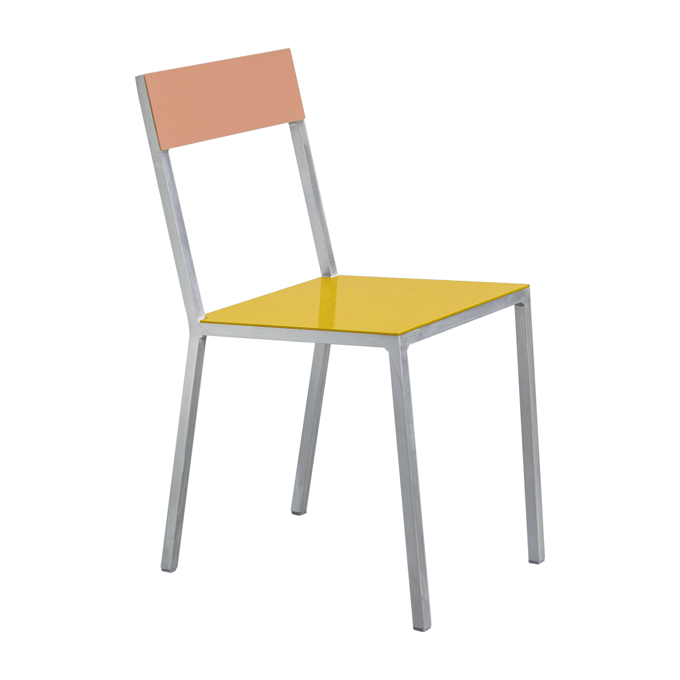 Yellow and pink metal chair 52x39x80cm - valerie_objects