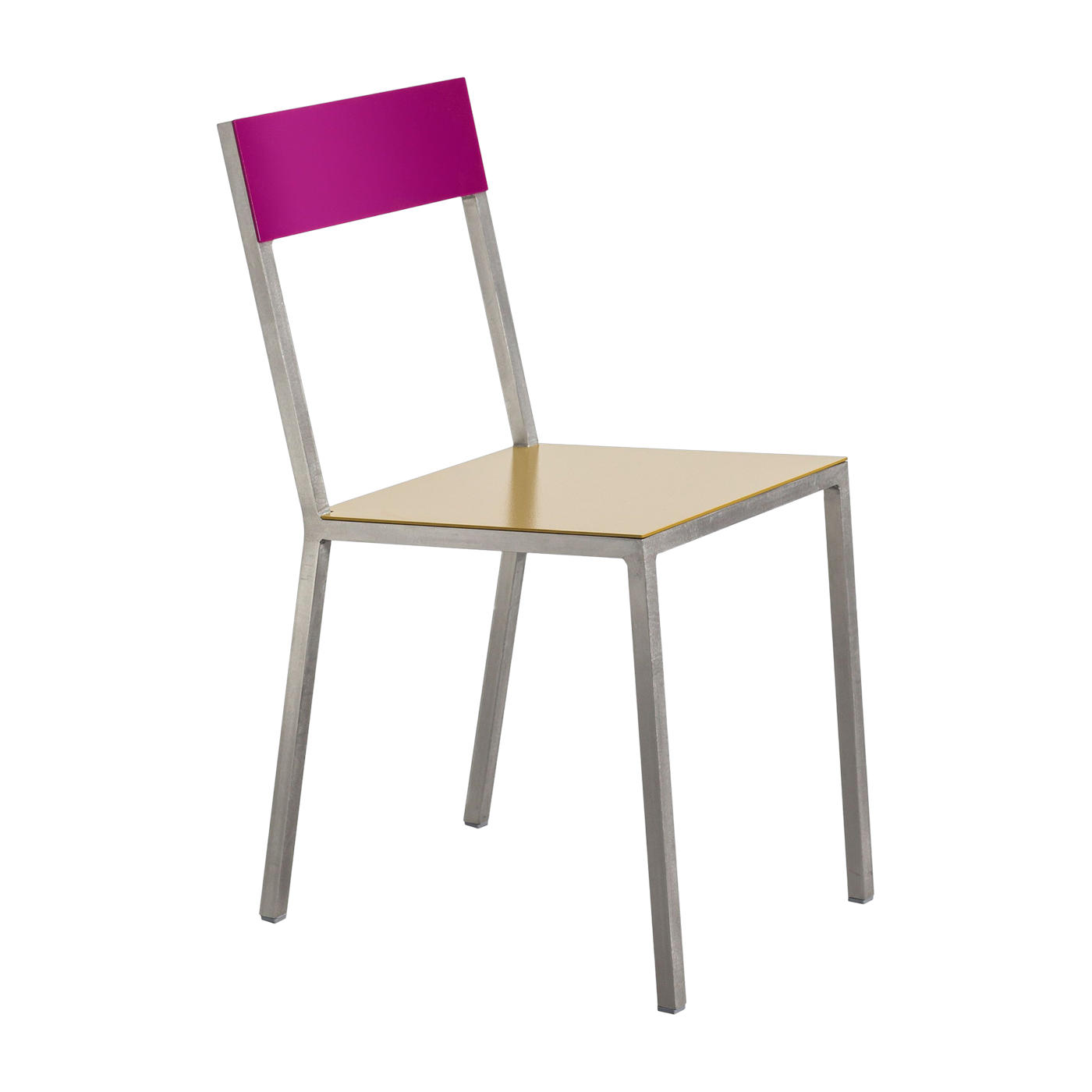 Curry and violet metal chair 52x39x80cm - valerie_objects