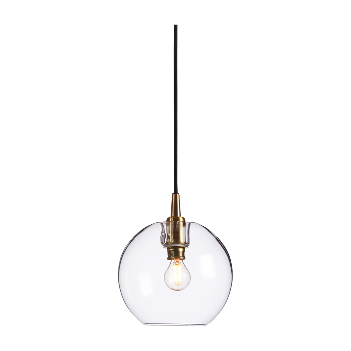 Suspension en verre et structure en laiton 19cm Gloria - Belid