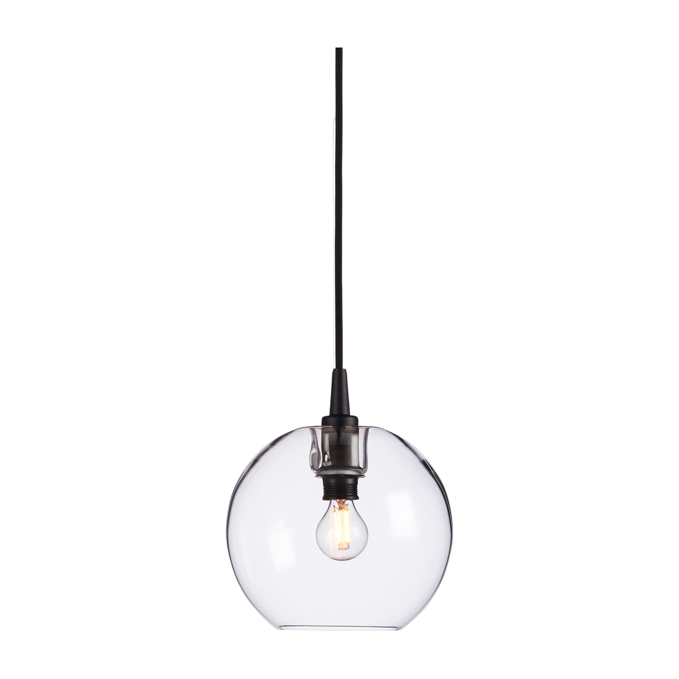 Suspension en verre et structure en métal noir 19cm Gloria - Belid