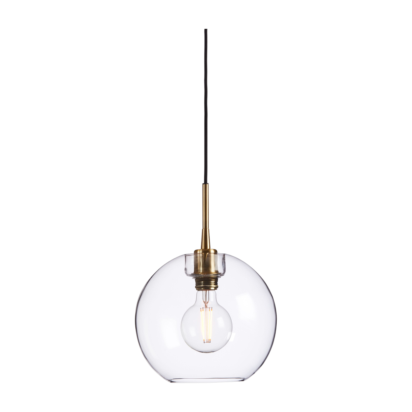 Suspension en verre et structure en laiton 26cm Gloria - Belid