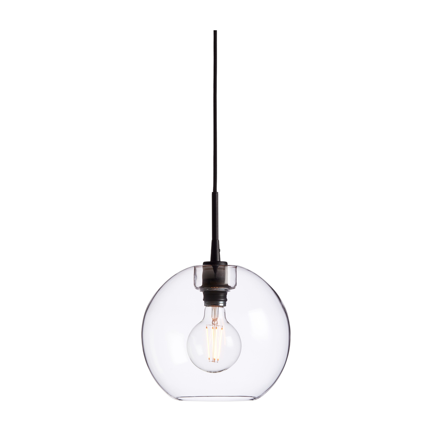 Suspension en verre et structure en métal noir 26cm Gloria - Belid