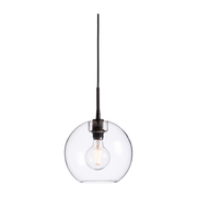 Suspension en verre et structure en métal noir 26cm Gloria - Belid