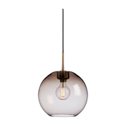Pendelleuchte aus Rauchglas und Messinggestell 32cm Gloria -. Belid