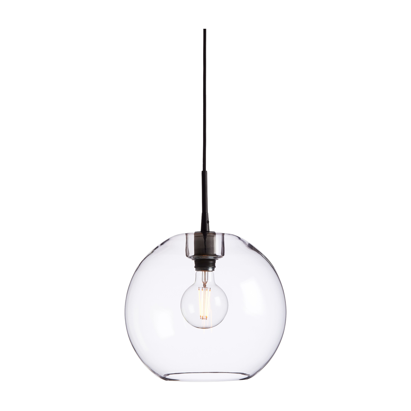 Suspension en verre et structure en métal noir 32cm Gloria - Belid