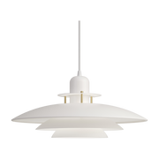 mat Primus Lampada a sospensione in metallo bianco e ottone 43 cm I - Belid