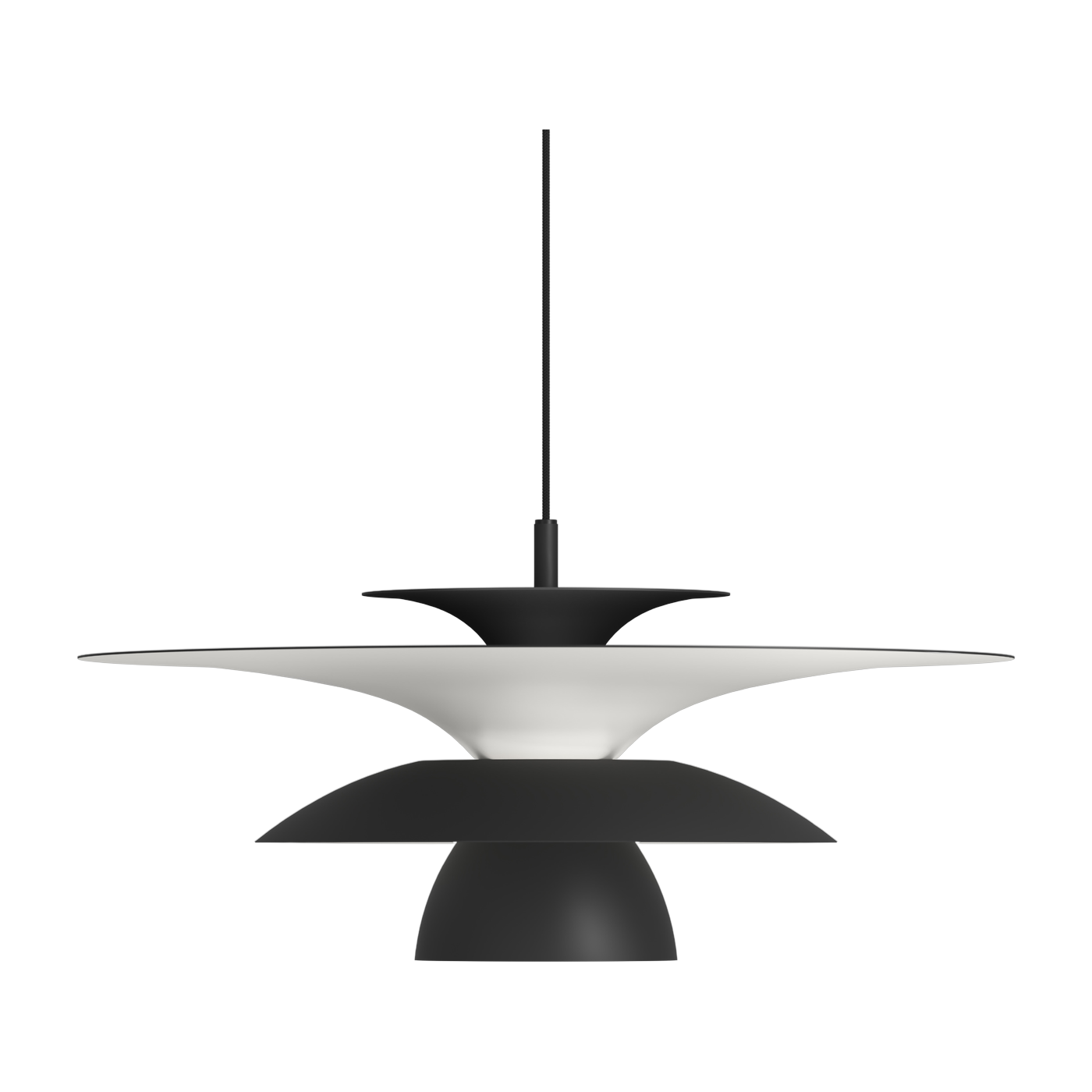 mat Lampada a sospensione in metallo nero 50cm Picasso - Belid