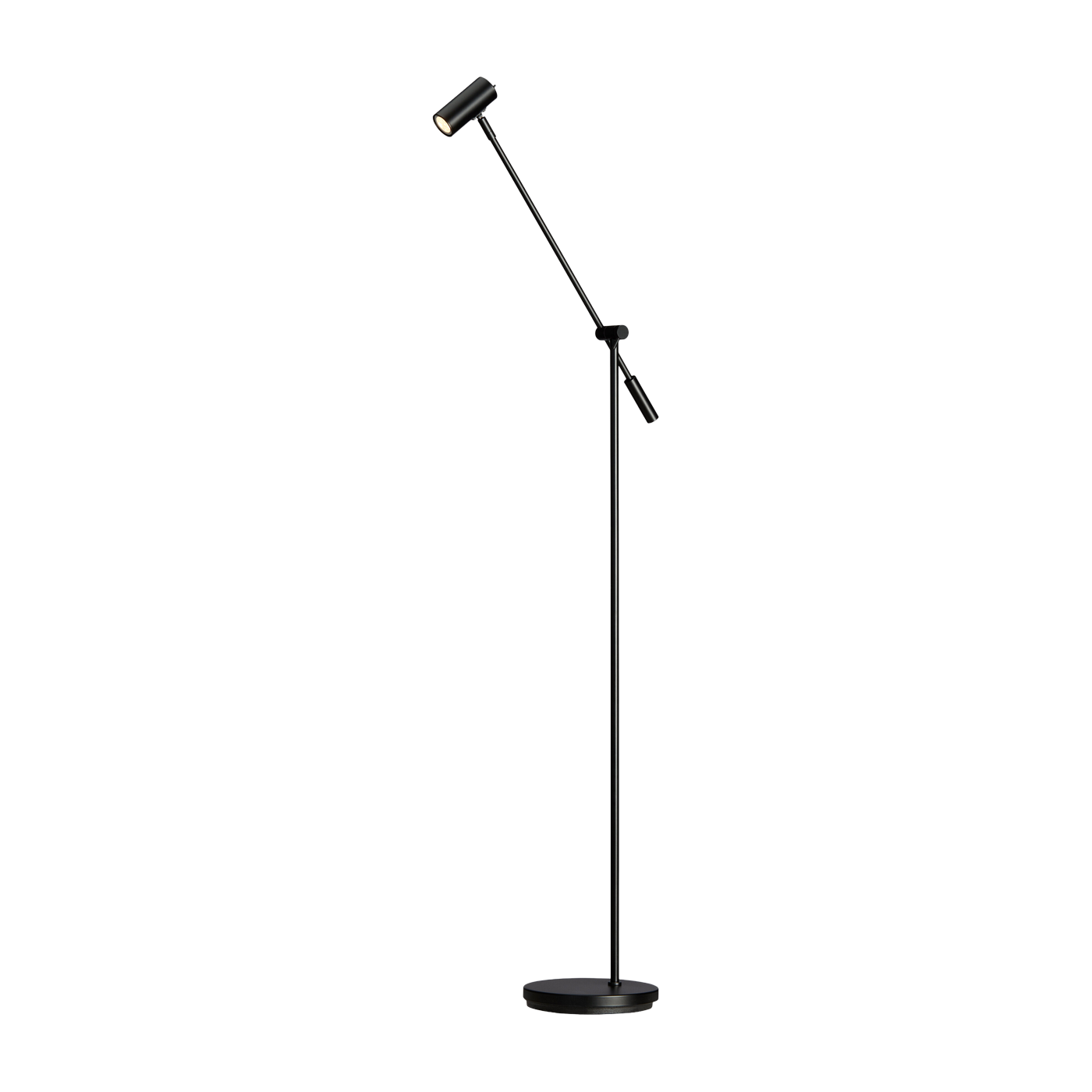 Dimmable floor lamp in black metal 100-133, 9cm Cato - Belid