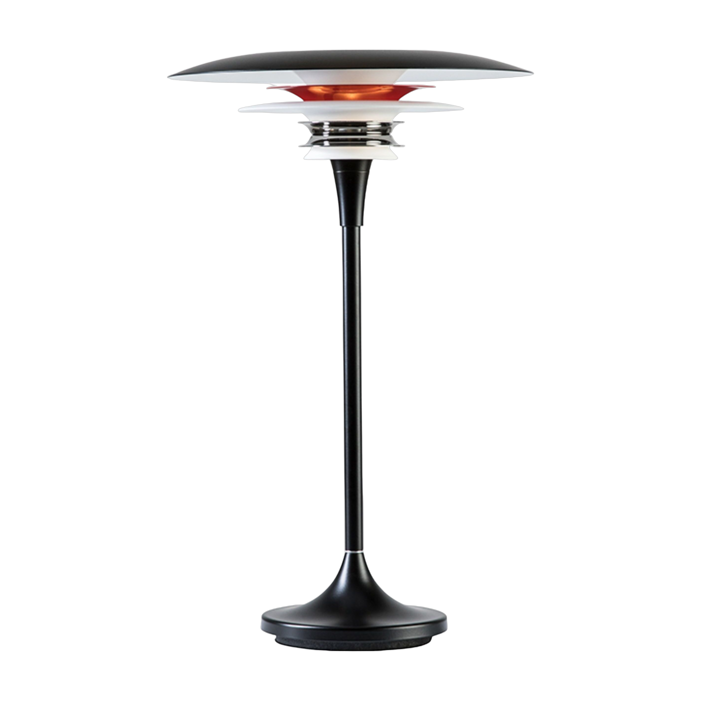 Lampe de table en métal noir mat et rouge brillant 20cm Diablo - Belid