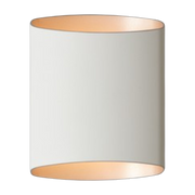 Applique murale structure en métal blanc et intérieur laiton 17cm Sinne - Belid