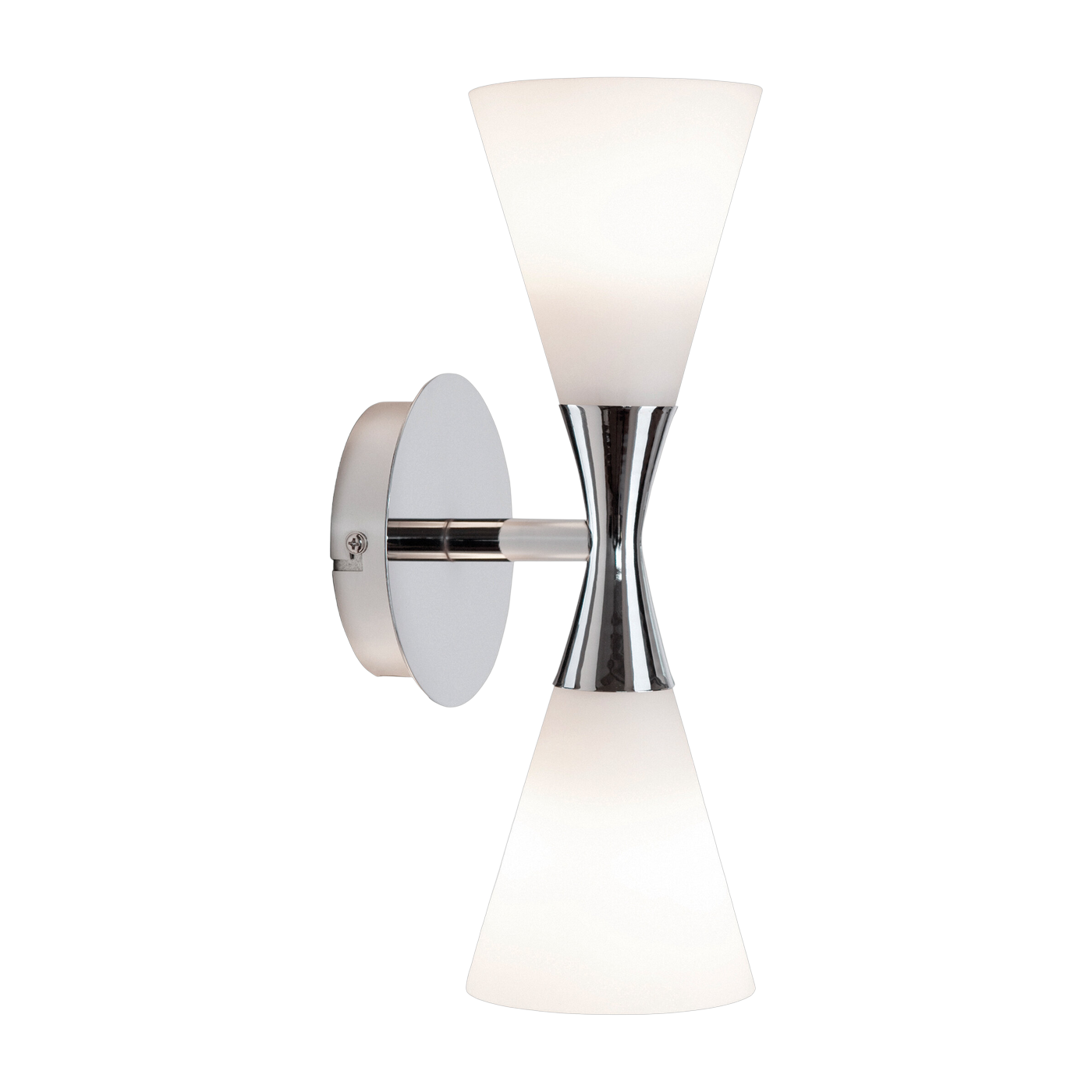 Duo wall light chrome 32cm Harlekin - Herstal