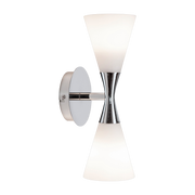 Harlekin Lampada da parete Duo cromo 32cm - Herstal