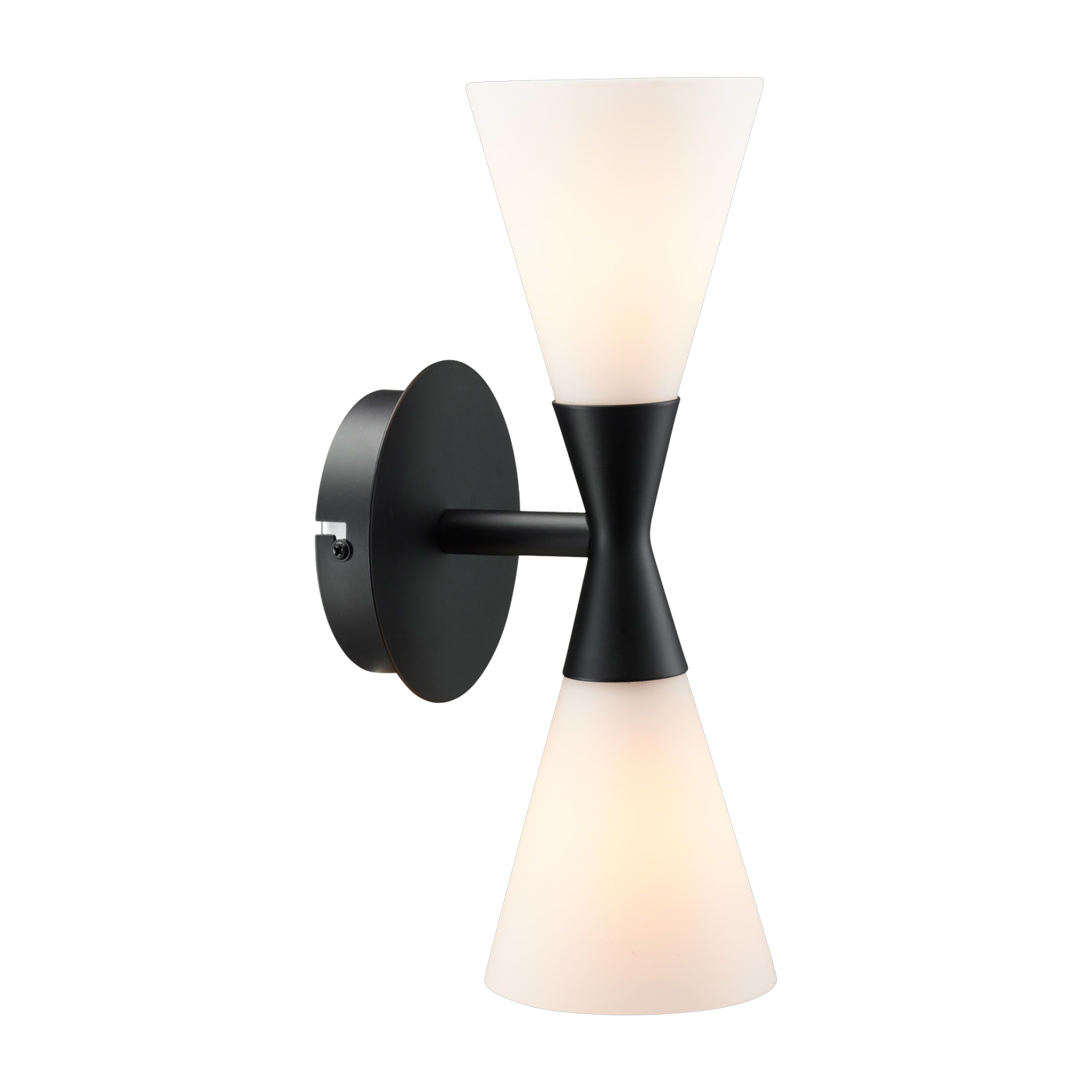 Black duo wall lamp mat 32cm Harlekin - Herstal