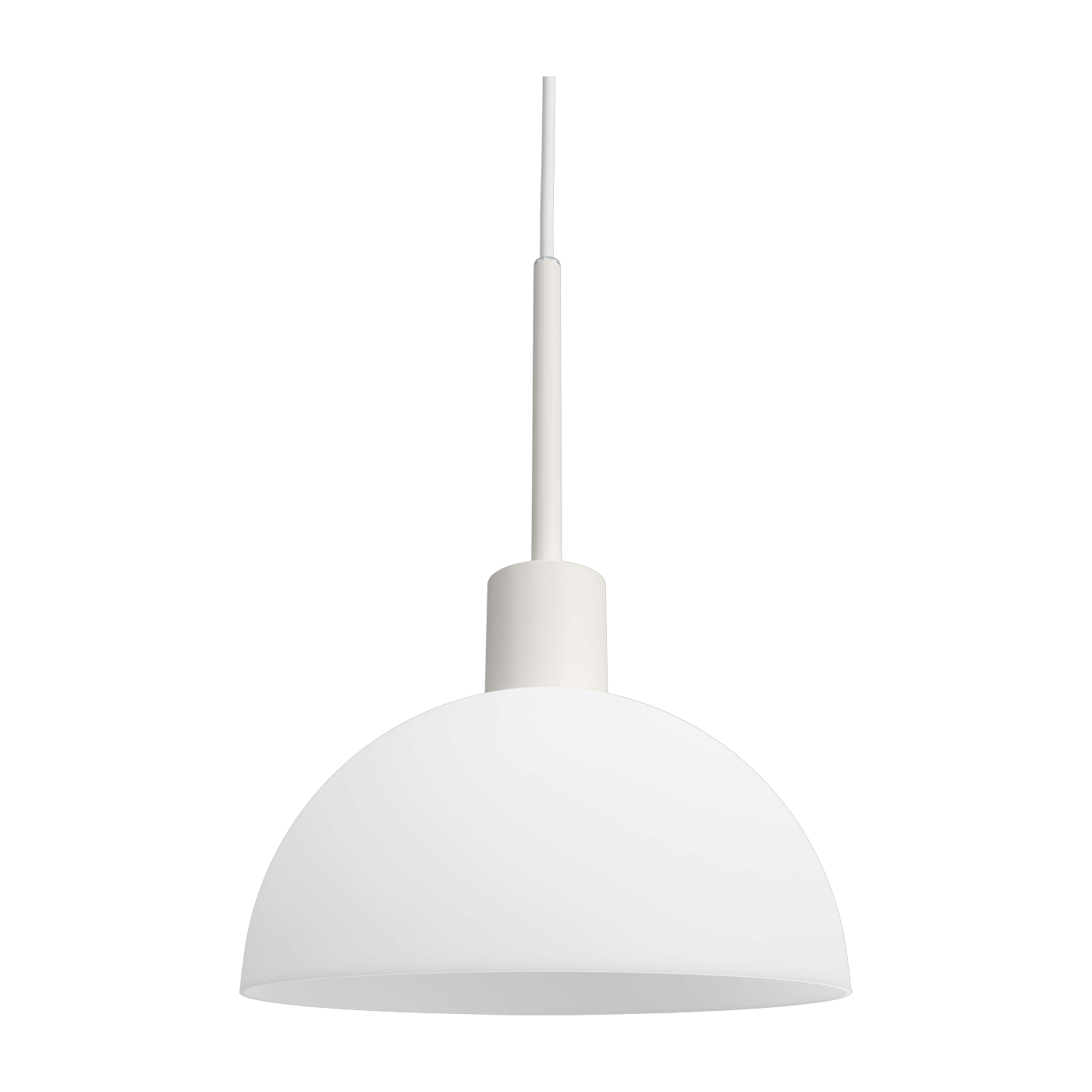 Vienda Lámpara colgante con estructura blanca y pantalla de cristal opal de 20 cm. Herstal