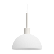 Hängeleuchte Struktur weiß und Lampenschirm aus Opalglas 20cm Vienda -. Herstal