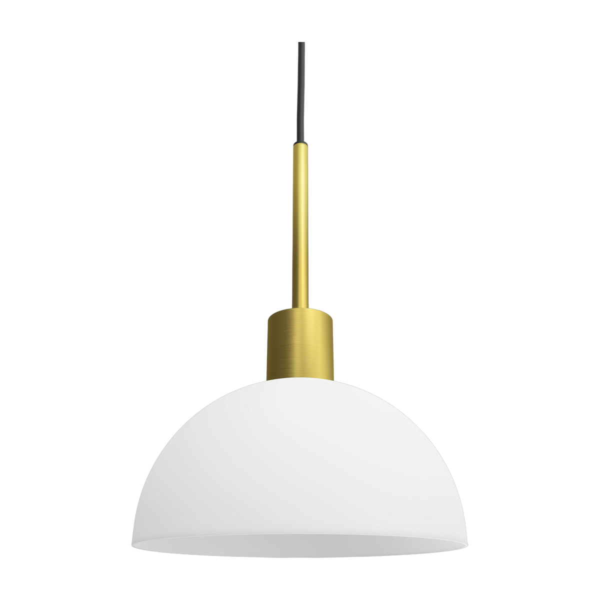 Vienda Lámpara colgante con estructura de latón y pantalla de cristal opal de 20 cm. Herstal