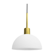 Hängeleuchte mit Messingstruktur und Lampenschirm aus Opalglas 20cm Vienda -. Herstal