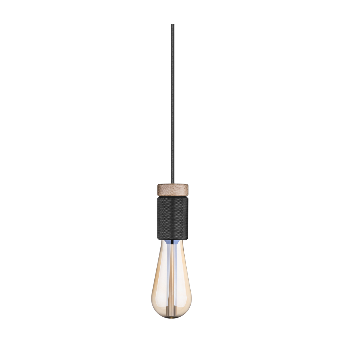 Lampada a sospensione in metallo nero 12, 5 cm Svart - Herstal