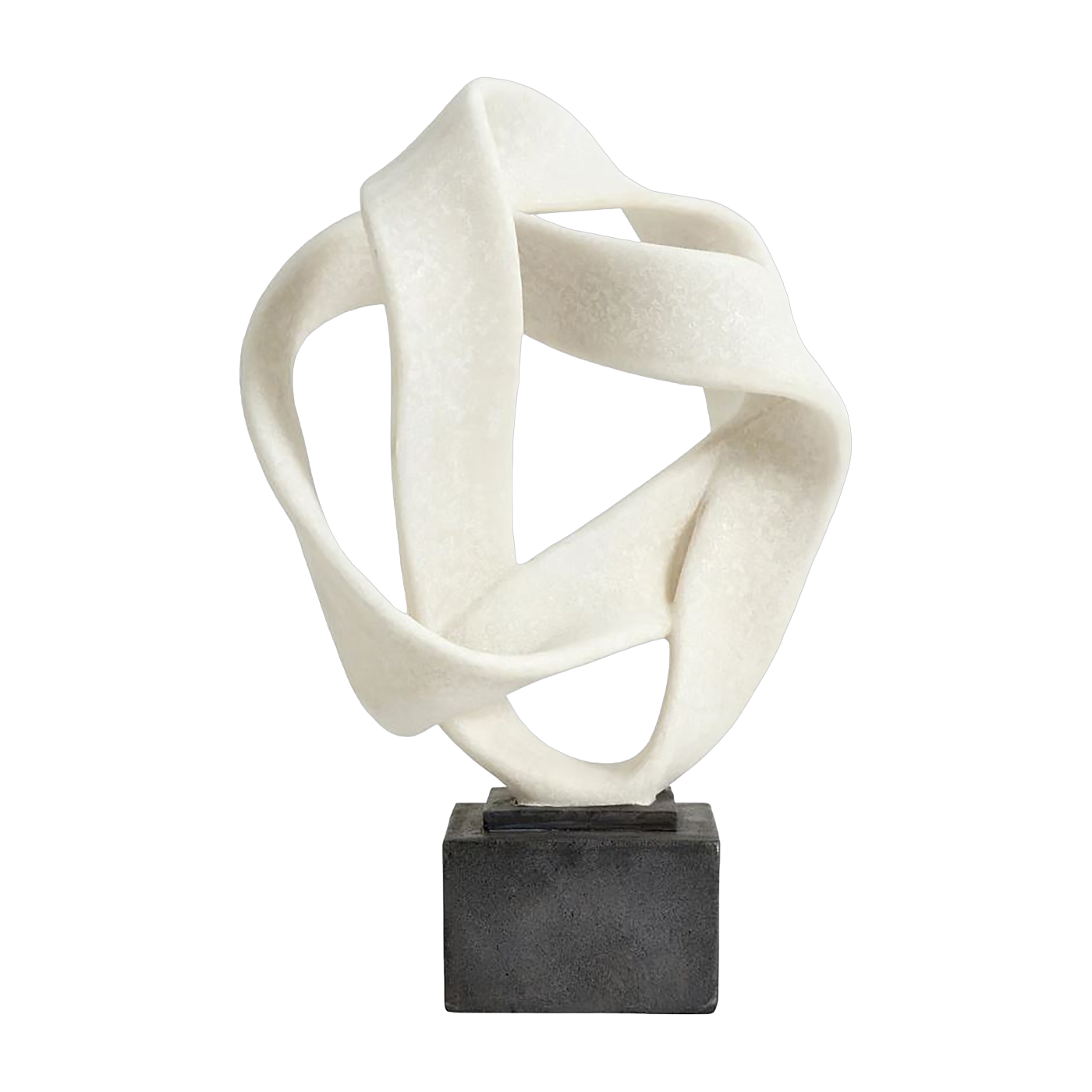 Scultura in poliresina bianca e finitura in calcestruzzo nero Rosala - Nordal