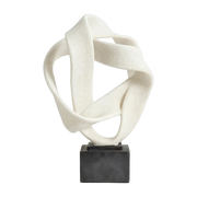 Sculpture in white polyresin and black concrete finish Rosala - Nordal