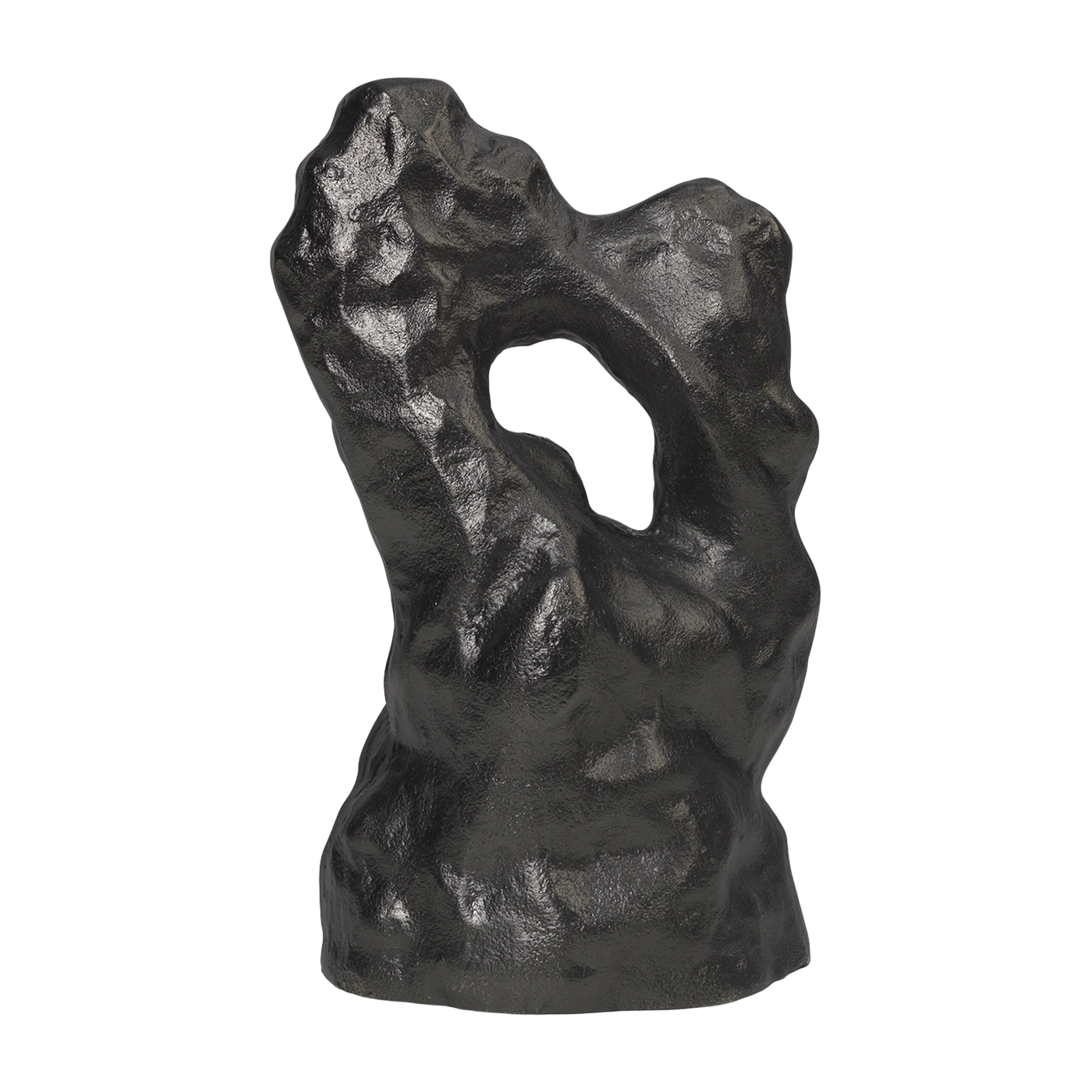 Dekorative Münze aus recyceltem Aluminiumguss schwarz Grotte -. Ferm Living