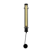 Glass and black polycarbonate honeycomb wall light 56. 2cm Lukas - Elements Lighting