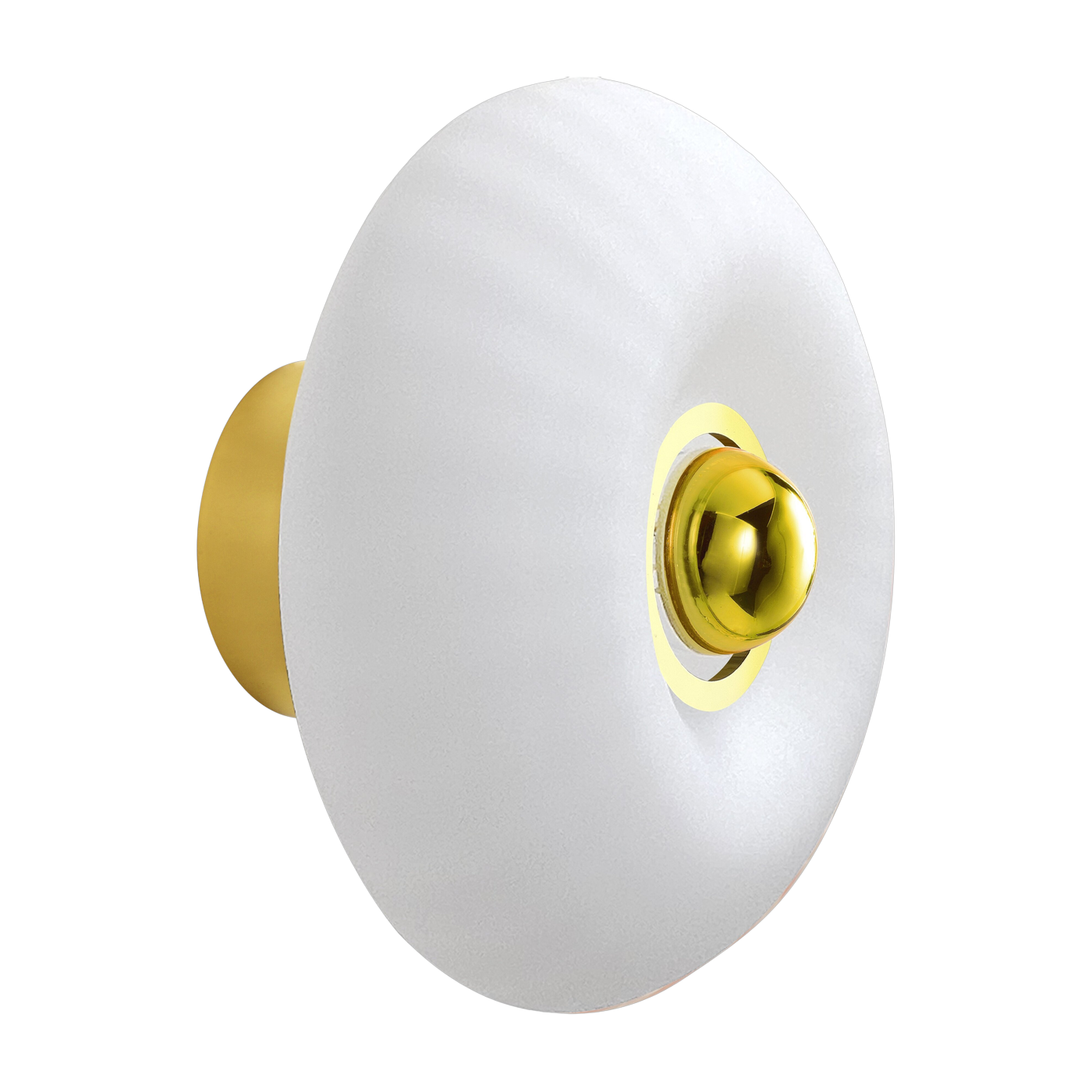 Glass wall sconce with pearl and gold ring 20cm Grace - Elements Lighting