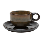 Kaffeetasse und Untertasse indi grey 13x6cm Surface - - Serax