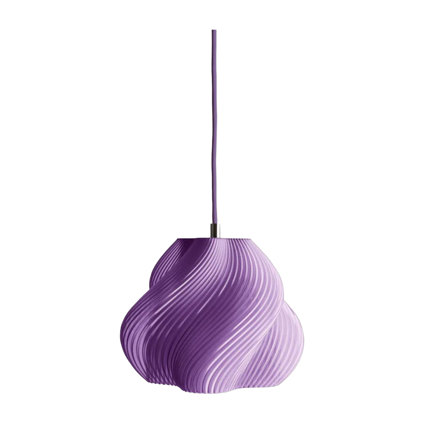 Soft Lampada a sospensione in ottone e sorbetto alla lavanda 20 cm serve 01 - Crème atelier