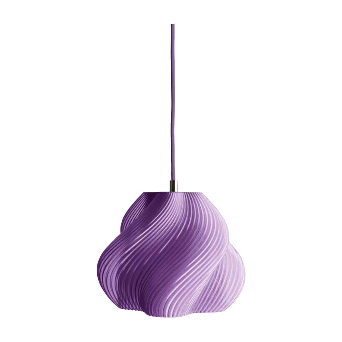 Soft Lampada a sospensione cromo sorbetto alla lavanda 20 cm serve 01 - Crème atelier