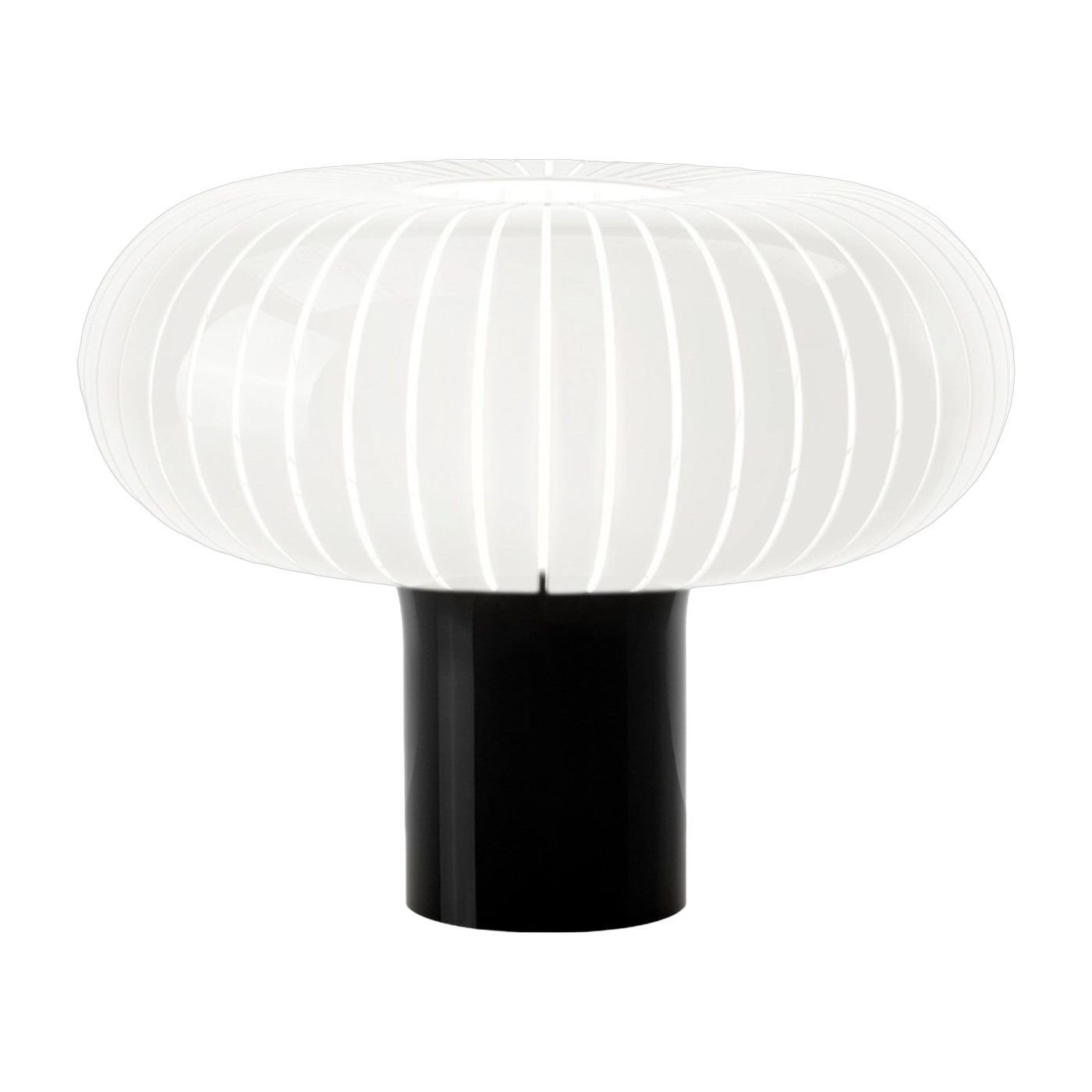 Weiße Tischlampe mit schwarzem Fuß Teresa -. Kartell