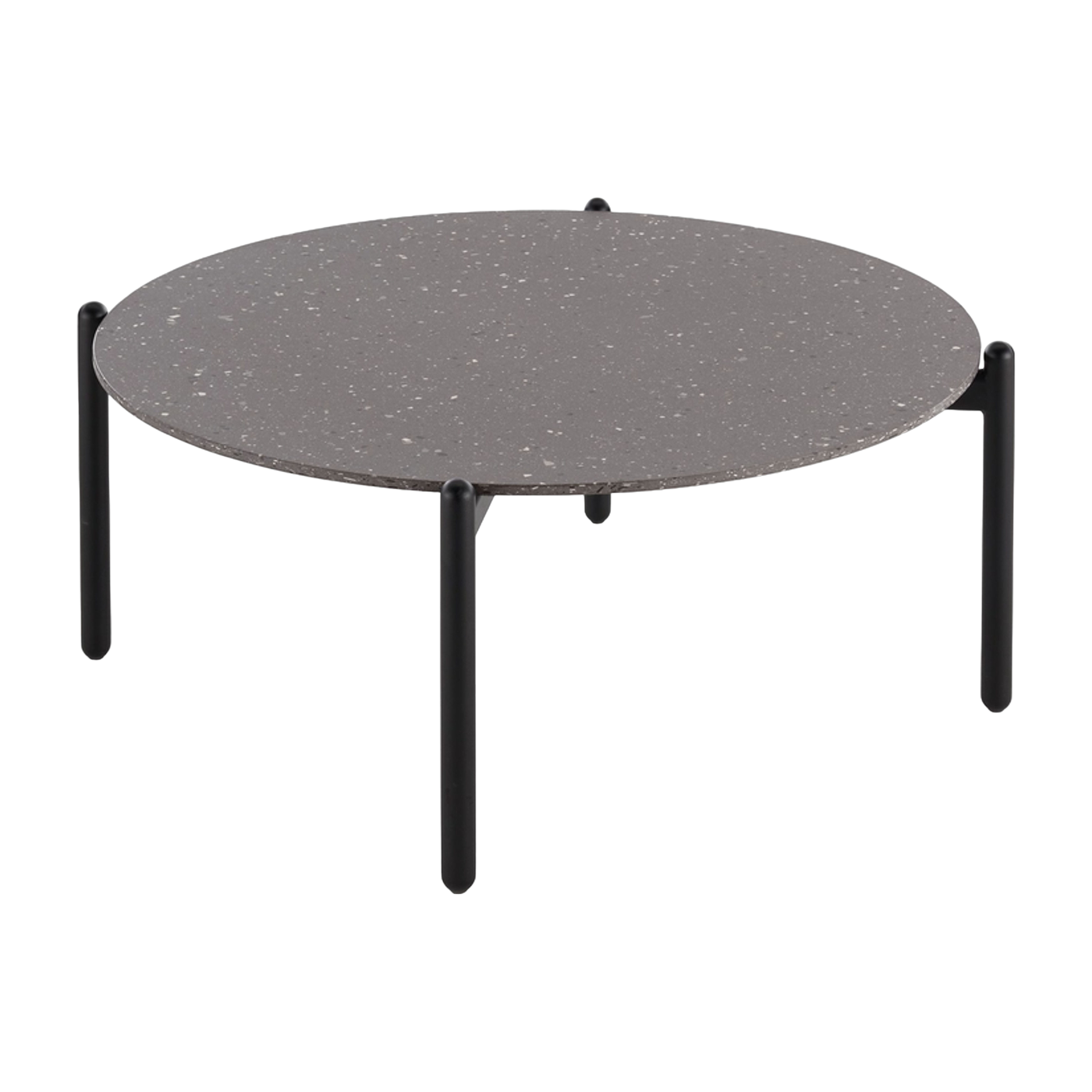Black terrazzo coffee table 85x91cm Undique - Kartell