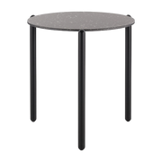 Black terrazzo side table 48x51cm Undique - Kartell