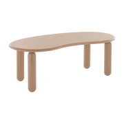 Organic coffee table in poundre lacquered beech wood 119x59cm Undique Mas - Kartell