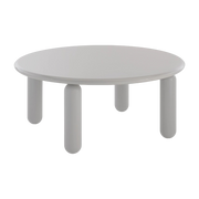 Table basse ronde en bois de hêtre laqué gris 85cm Undique Mas - Kartell