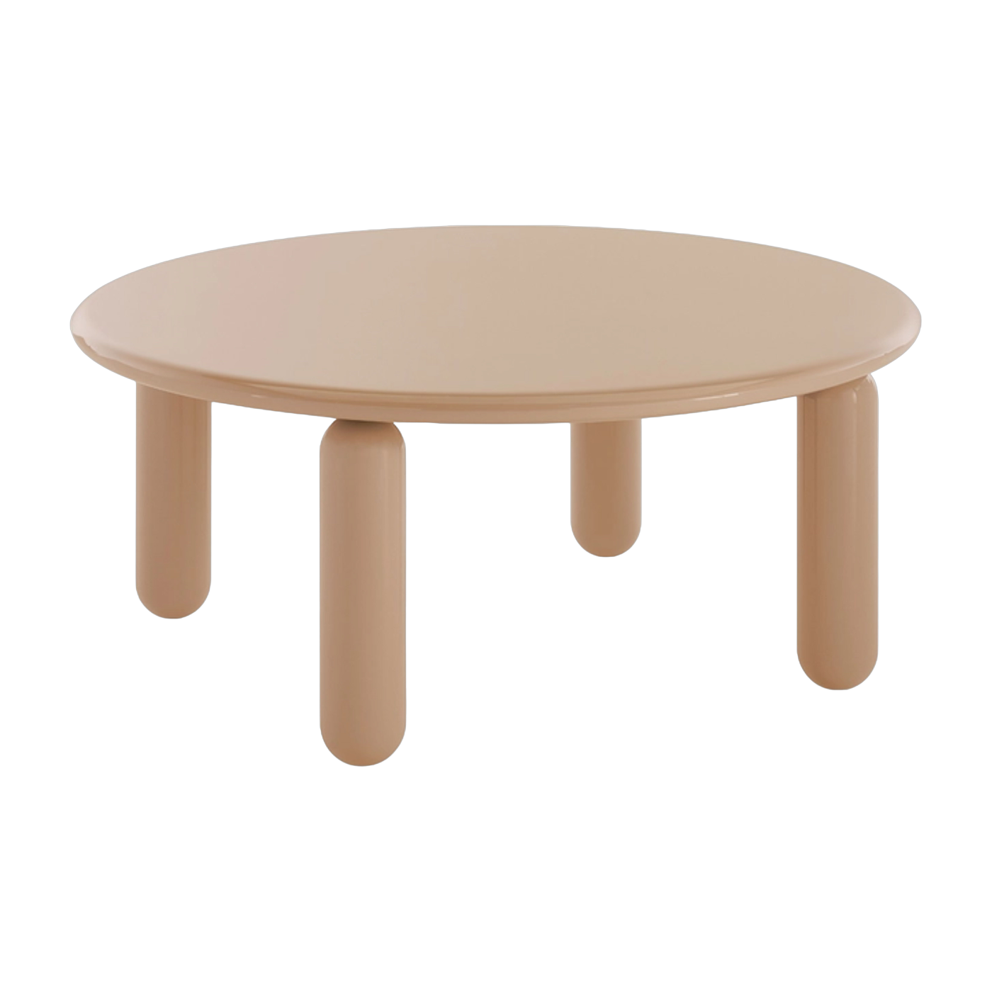 Table basse ronde en bois de hêtre laqué poundre 85cm Undique Mas - Kartell
