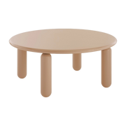 ronde Mesa de centro de haya lacada poundre 85cm Undique Mas - Kartell