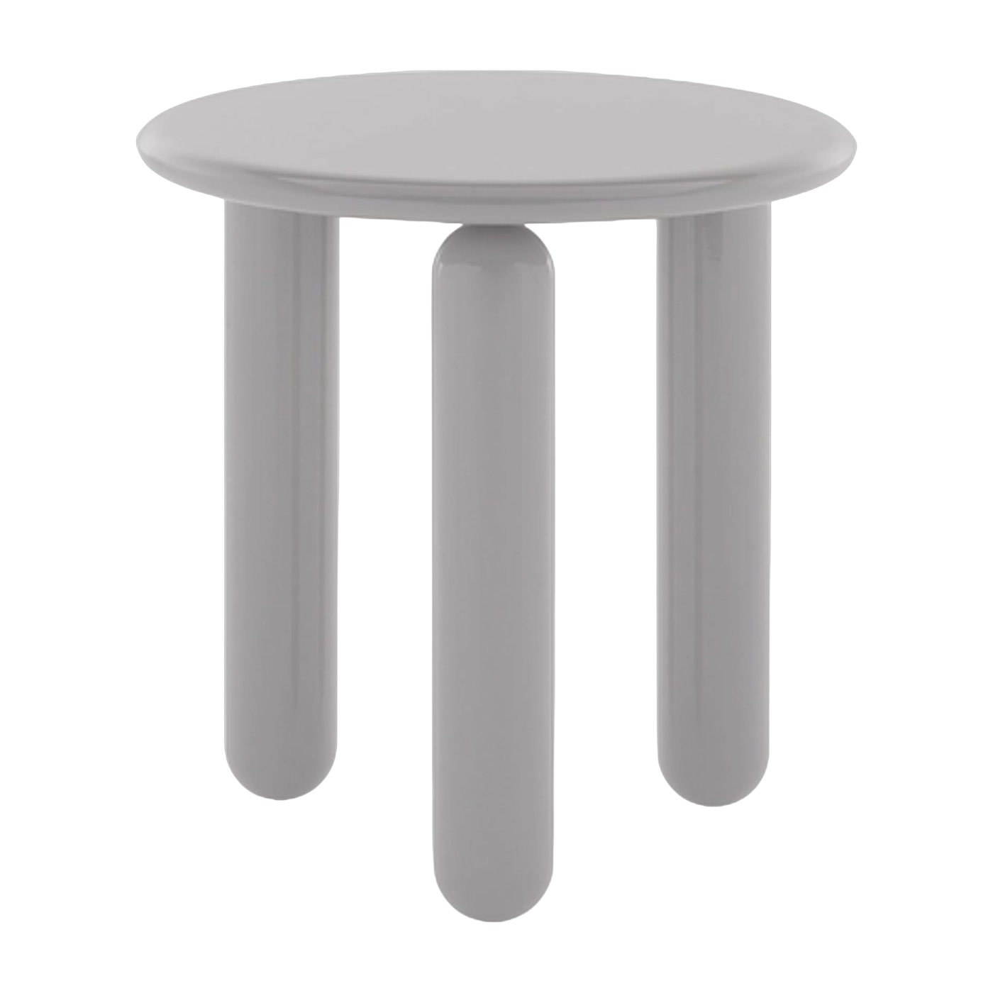 Table d'appoint ronde en bois de hêtre laqué gris 48cm Undique Mas - Kartell