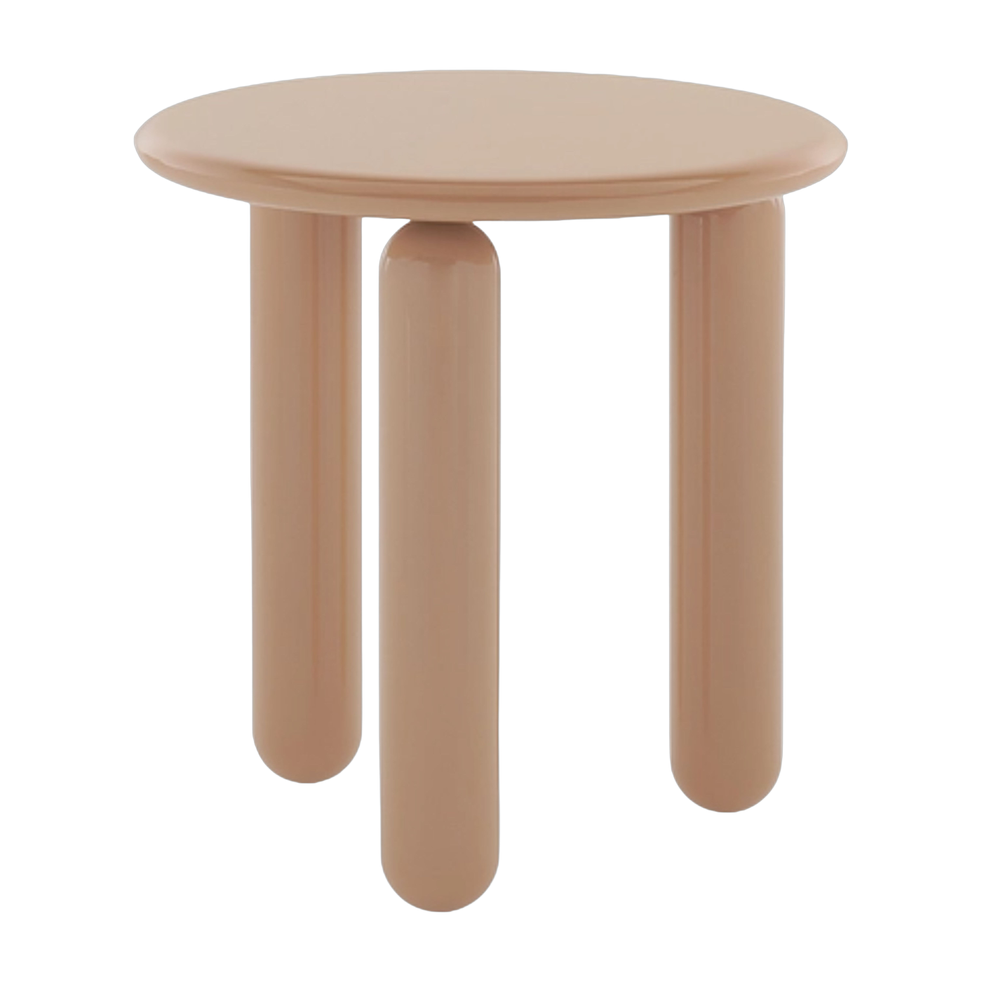 Table d'appoint ronde en bois de hêtre laqué poundre 48cm Undique Mas - Kartell
