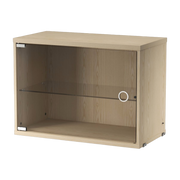 Korpus aus Esche und Glastür 58x42x30cm String System - - String furniture