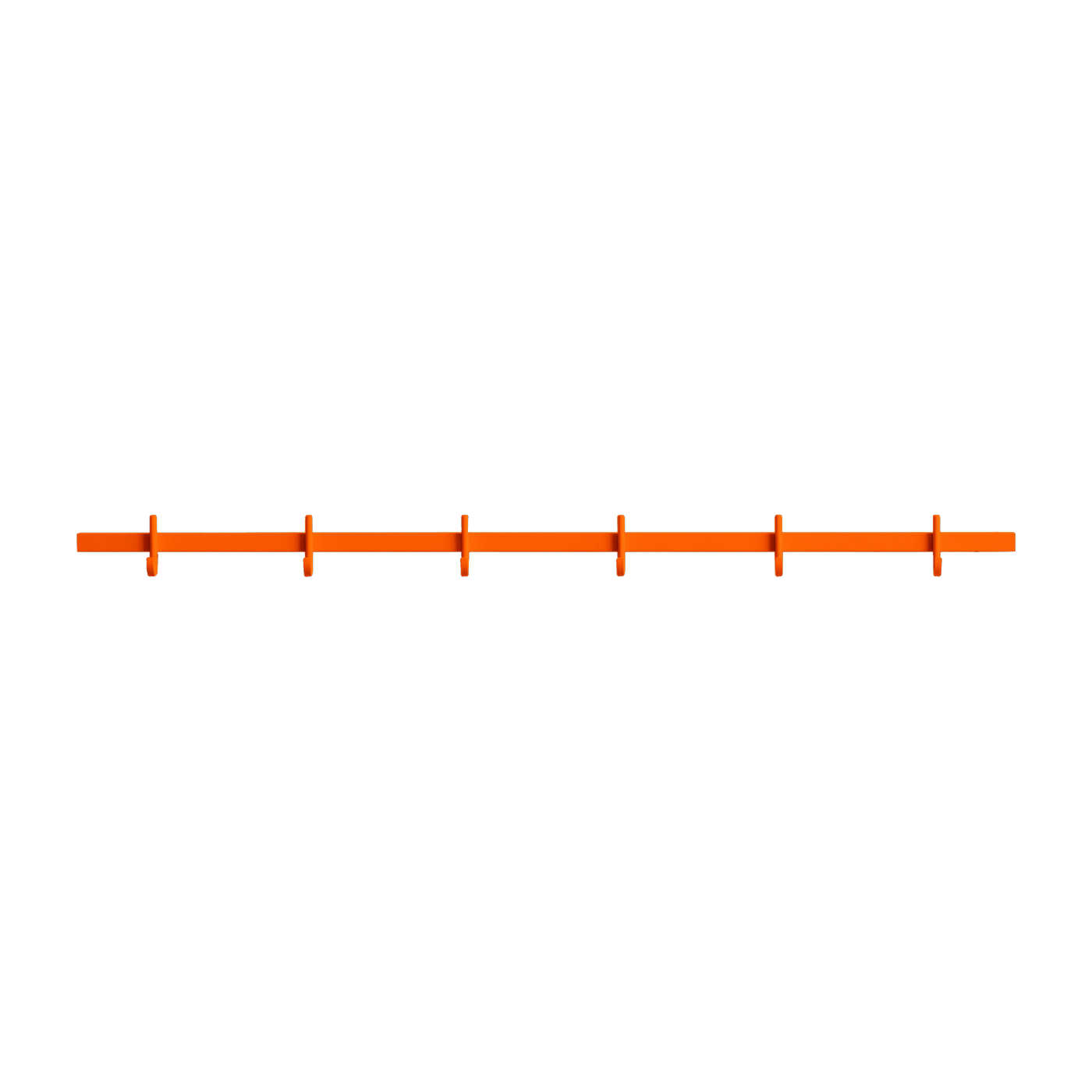 Porte-manteaux mural en aluminium orange 82x5,2x4,7cm Relief - String furniture